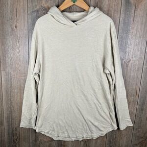 Goodlife Oatmeal Slub Jersey Long Sleeve Pullover Hoodie Mens XL Made in USA